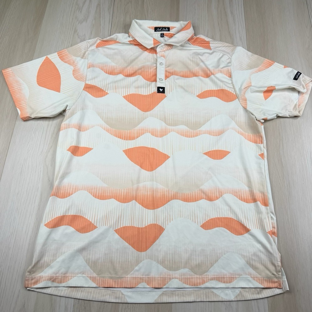 Bad Birdie Polo Shirt Orange Golden Hour Golf Performance Men's Size XL
